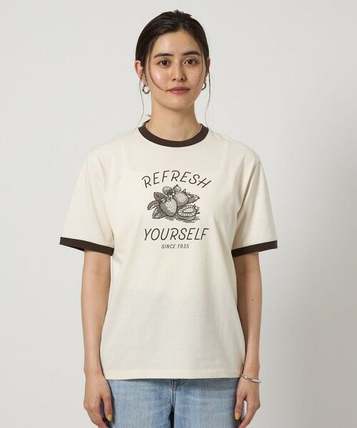 green label relaxing / グリーンレーベル リラクシング カットソー | ＜OSORA CAFE＞リンガー Tシャツ | 詳細19