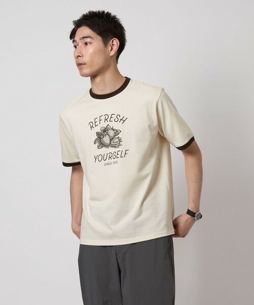 green label relaxing / グリーンレーベル リラクシング カットソー | ＜OSORA CAFE＞リンガー Tシャツ | 詳細25