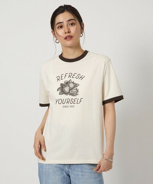 green label relaxing / グリーンレーベル リラクシング カットソー | ＜OSORA CAFE＞リンガー Tシャツ | 詳細3