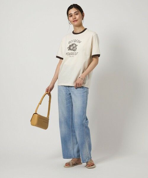 green label relaxing / グリーンレーベル リラクシング カットソー | ＜OSORA CAFE＞リンガー Tシャツ | 詳細8