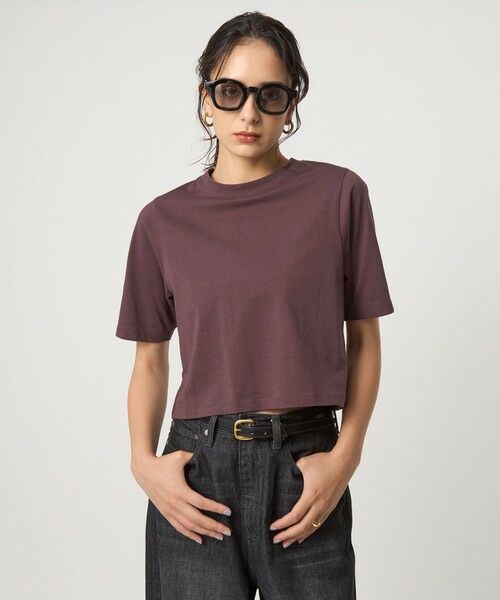 セール】 【WEB限定】＜at ease＞クロップド ショートスリーブ T