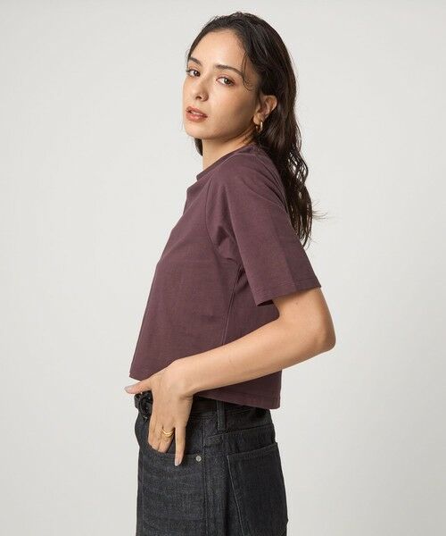 Market 【 Just Do Nothing Fall T-Shirt Womens 】 ファッション レディースファッション トップス Tシャツ カットソー レデ WEB限定】＜at ease＞クロップド ショートスリーブ Tシャツ