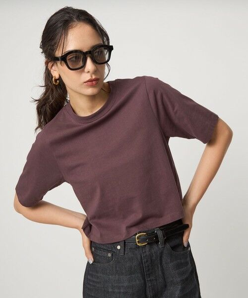 WEB限定】＜at ease＞クロップド ショートスリーブ Tシャツ