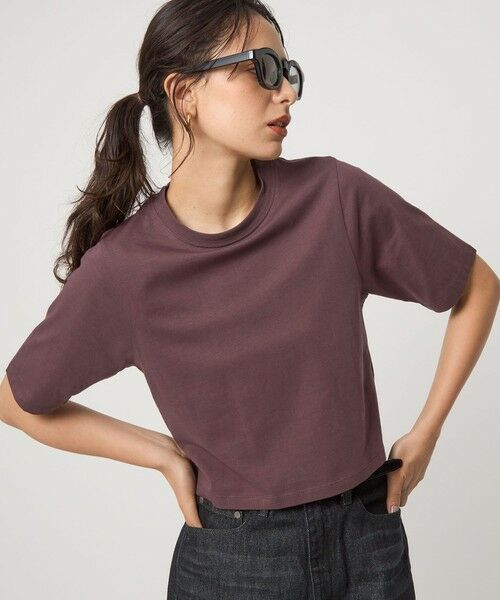 WEB限定】＜at ease＞クロップド ショートスリーブ Tシャツ