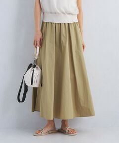 グリーンレーベルリラクシング　ロングジレ　ジャンスカ　ベージュ　総ボタン　無地 ユナイテッドアローズ グリーンレーベル リラクシングの