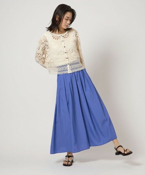 美品✨サイズ40 グリーンレーベルリラクシング ツイード スカートスーツ 濃紺 green label relaxing グリーンレーベルリラクシング レディース