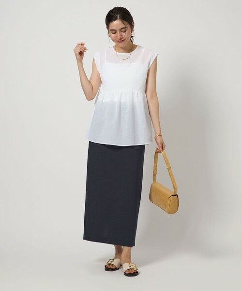 GREEN LABEL RELAXING ノーカラー スカート セットアップ GREEN LABEL RELAXING ノーカラー スカート セットアップ