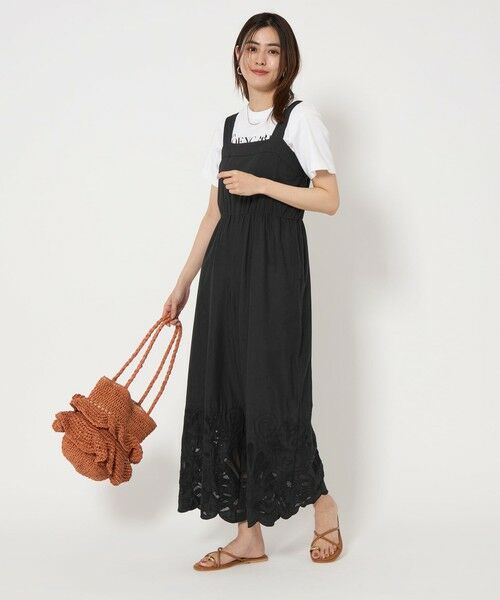 ★新品★2025夏 現行品 グリーンレーベルリラクシング　レースオールインワン レース オールインワン