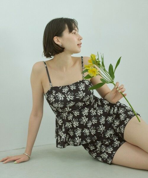 ペプラムビスチェ&ショーツ 花柄 スイムウェア / 水着 （水着