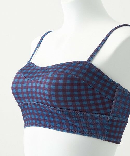 green label relaxing　ビスチェ&ショーツ チェック柄 水着 ハイネック ビスチェ&ショーツ チェック柄 スイムウェア / 水着