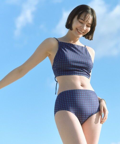 火*人様 グリーンレーベルリラクシング　ハイネック ビスチェ&ショーツ チェック UNITED ARROWS green label relaxing ハイネック ビスチェ