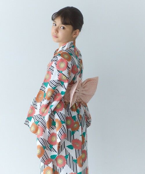 M　グリーンレーベルリラクシング　キッズ浴衣　2点 M グリーンレーベルリラクシング キッズ浴衣 2点 green label