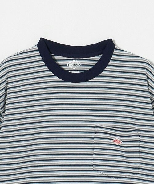 セール】 ＜DANTON＞TC ロゴ ポケット ボーダー Tシャツ （T
