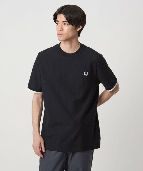 green label relaxing / グリーンレーベル リラクシング Tシャツ | <FRED PERRY>ティップカフ カノコ Tシャツ(BLACK)