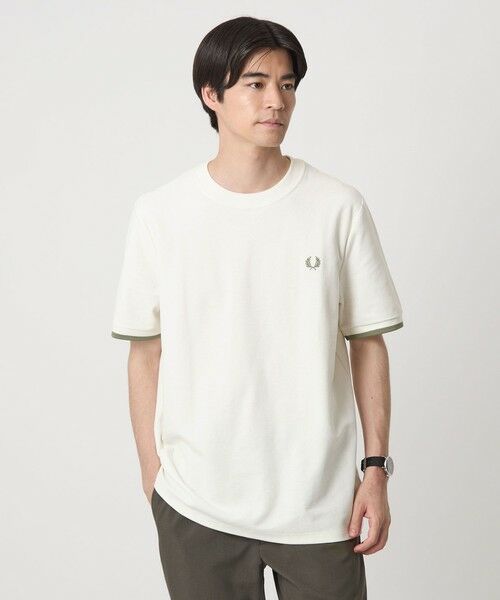 green label relaxing/グリーンレーベル リラクシング <FRED PERRY>ティップカフ カノコ Tシャツ NATURAL M green label relaxing/グリーンレーベル リラクシング <FRED PERRY>ティップカフ カノコ Tシャツ NATURAL M