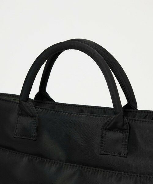 GREEN LABEL RELAXING ブラックトートバッグ green label relaxing トートバッグ シボ レザーライク ジップ
