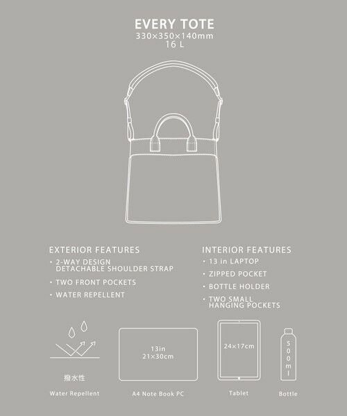 green label relaxing / グリーンレーベル リラクシング トートバッグ | EVERY 2WAY トートバッグ -撥水- | 詳細8