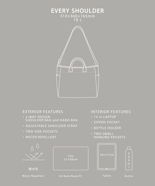 green label relaxing / グリーンレーベル リラクシング ショルダーバッグ | EVERY 2WAY ショルダー バッグ -撥水- | 詳細1