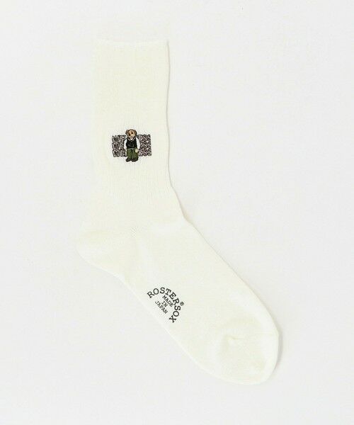 green label relaxing/グリーンレーベル リラクシング 【別注】<ROSTER SOX>GLR 刺しゅう ソックス OFF WHITE FREE green label relaxing/グリーンレーベル リラクシング 【別注】<ROSTER SOX>GLR 刺しゅう ソックス OFF WHITE FREE