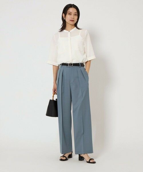 green label relaxing / グリーンレーベル リラクシング シャツ・ブラウス | ドライポリ ポケット ショートスリーブ シャツ -マシンウォッシャブル- | 詳細2