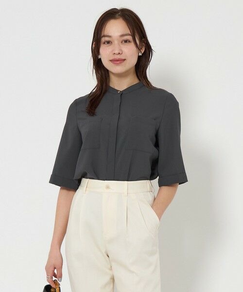 green label relaxing / グリーンレーベル リラクシング シャツ・ブラウス | ドライポリ ポケット ショートスリーブ シャツ -マシンウォッシャブル- | 詳細8