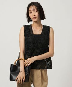 green label relaxing ショート丈ニットベスト 黒 - メルカリ