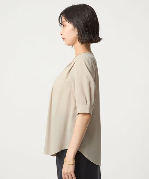 green label relaxing / グリーンレーベル リラクシング シャツ・ブラウス | 肩タック Vネック ショートスリーブ ブラウス | 詳細11