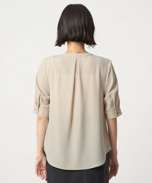 green label relaxing / グリーンレーベル リラクシング シャツ・ブラウス | 肩タック Vネック ショートスリーブ ブラウス | 詳細12