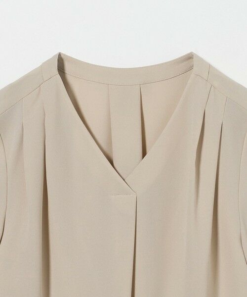 green label relaxing / グリーンレーベル リラクシング シャツ・ブラウス | 肩タック Vネック ショートスリーブ ブラウス | 詳細15