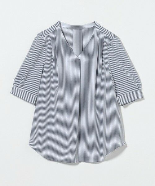 green label relaxing / グリーンレーベル リラクシング シャツ・ブラウス | 肩タック Vネック ショートスリーブ ブラウス | 詳細22