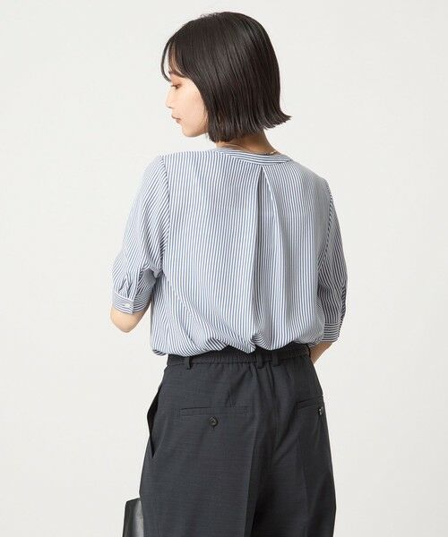 green label relaxing / グリーンレーベル リラクシング シャツ・ブラウス | 肩タック Vネック ショートスリーブ ブラウス | 詳細19