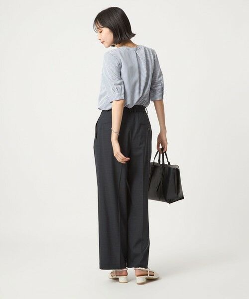 green label relaxing / グリーンレーベル リラクシング シャツ・ブラウス | 肩タック Vネック ショートスリーブ ブラウス | 詳細21