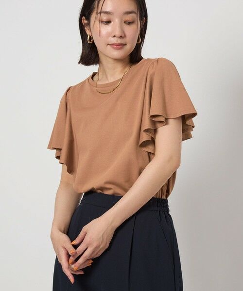 Sono クルーフリルスリーブカットソー新品タグ付 Sono（ソーノ）の「クルーフリルスリーブカットソー（Tシャツ
