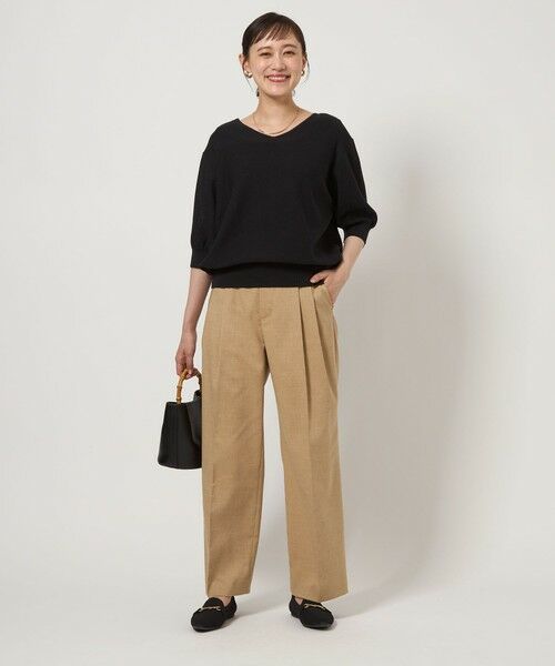 green label relaxing / グリーンレーベル リラクシング ニット・セーター | シャーリー Vネック ショートスリーブ ニット プルオーバー | 詳細6