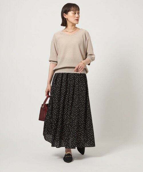 green label relaxing / グリーンレーベル リラクシング ニット・セーター | シャーリー Vネック ショートスリーブ ニット プルオーバー | 詳細13