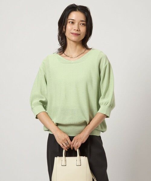CELINE　オリーブグリーン 長袖ニット セーター バージンウールXL CELINE オリーブグリーン 長袖ニット セーター バージンウールXL
