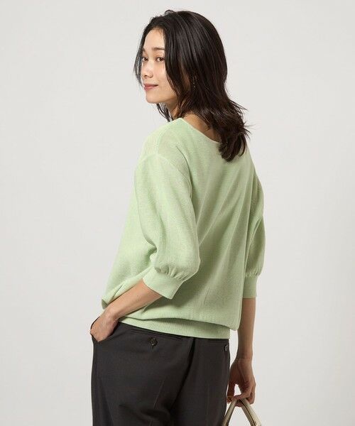 green label relaxing / グリーンレーベル リラクシング ニット・セーター | シャーリー Vネック ショートスリーブ ニット プルオーバー | 詳細16