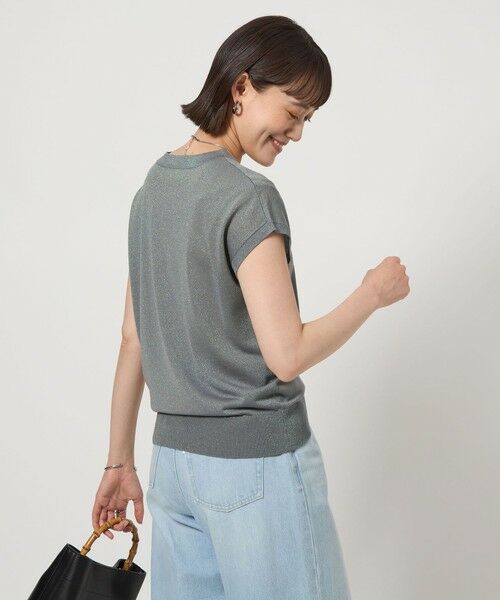 green label relaxing / グリーンレーベル リラクシング ニット・セーター | オーロララメ フレンチスリーブ プルオーバー ニット | 詳細2