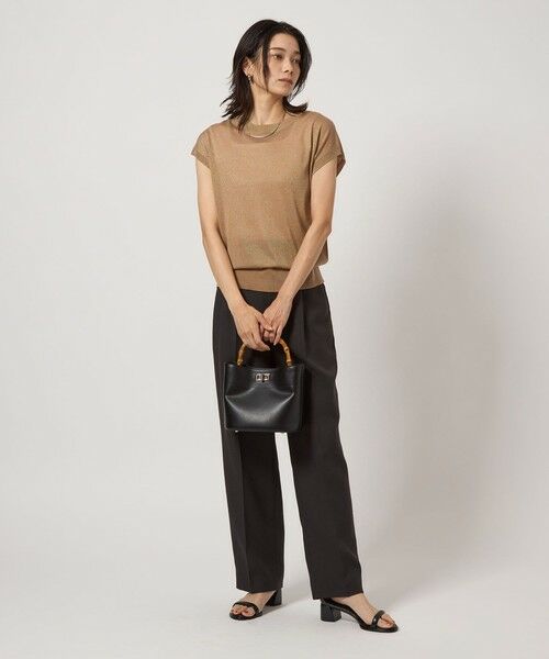 green label relaxing / グリーンレーベル リラクシング ニット・セーター | オーロララメ フレンチスリーブ プルオーバー ニット | 詳細11