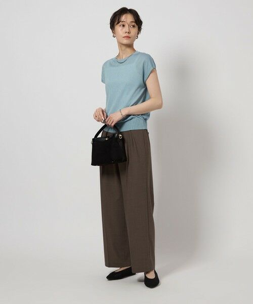 green label relaxing / グリーンレーベル リラクシング ニット・セーター | オーロララメ フレンチスリーブ プルオーバー ニット | 詳細17