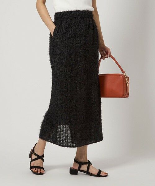 green label relaxing / グリーンレーベル リラクシング ロング・マキシ丈スカート | フリンジ ジャカード タイト スカート | 詳細1