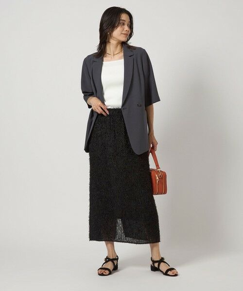 green label relaxing / グリーンレーベル リラクシング ロング・マキシ丈スカート | フリンジ ジャカード タイト スカート | 詳細3