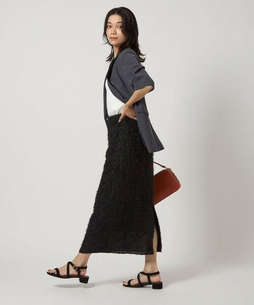 green label relaxing / グリーンレーベル リラクシング ロング・マキシ丈スカート | フリンジ ジャカード タイト スカート | 詳細4