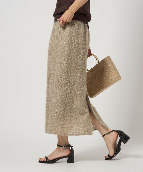 green label relaxing / グリーンレーベル リラクシング ロング・マキシ丈スカート | フリンジ ジャカード タイト スカート | 詳細10