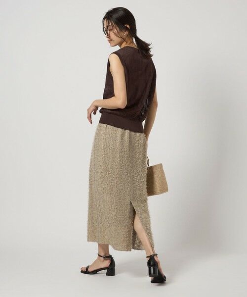 green label relaxing / グリーンレーベル リラクシング ロング・マキシ丈スカート | フリンジ ジャカード タイト スカート | 詳細12