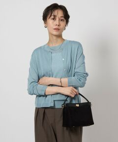 ライトボア メタルドット カーディガンgreen label relaxing ライトボア メタルドット カーディガン
