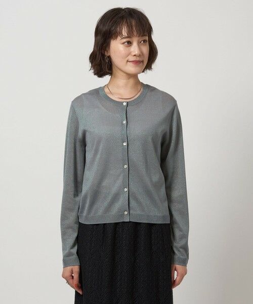 green label relaxing / グリーンレーベル リラクシング カーディガン・ボレロ | オーロララメ ニット カーディガン | 詳細4