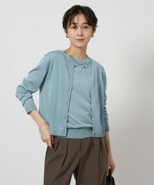 green label relaxing / グリーンレーベル リラクシング カーディガン・ボレロ | オーロララメ ニット カーディガン | 詳細17