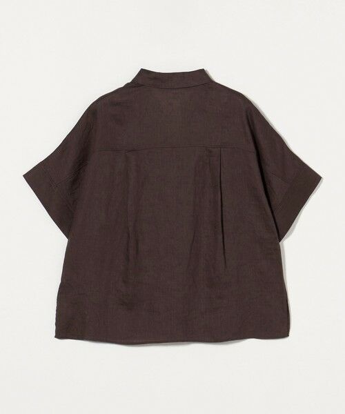 セール】 フレンチリネン スキッパー 5分袖 シャツ （シャツ