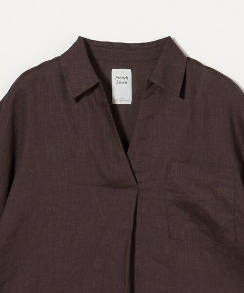 セール】 フレンチリネン スキッパー 5分袖 シャツ （シャツ